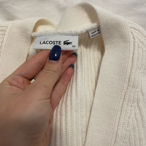 Lacoste oversized wool blend cardigan - Picture 3 of 8